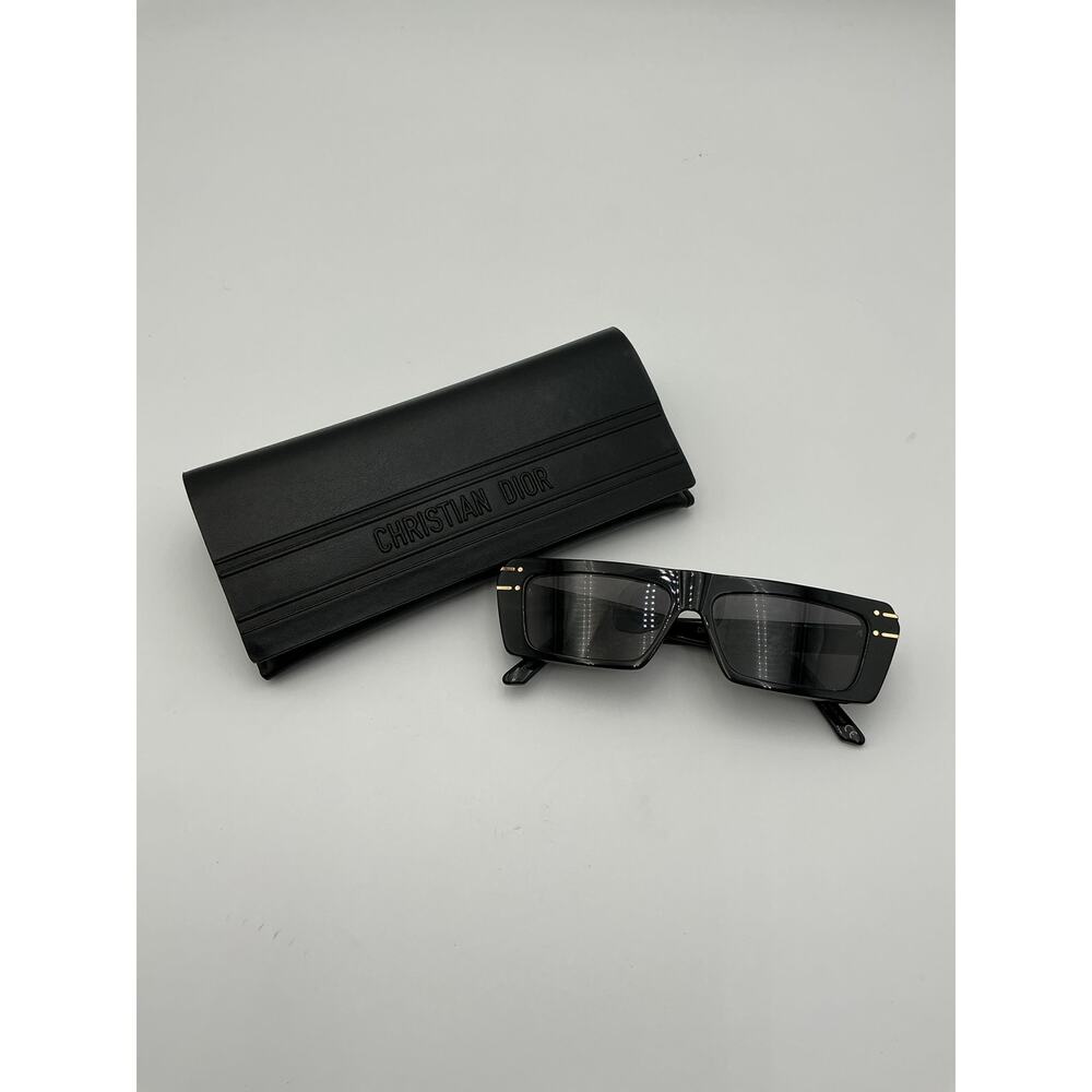 Dior 'Rectangular' Black Sunglasses Size OS - Picture 2 of 5